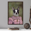 The Royal Boston Terrier Poster - Dog Canvas Home Décor Birthday Christmas Gifts For Girl Daughter Niece Friend
