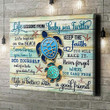 Baby Sea Turtles Poster - Life Is Better With A Good Friend Canvas Home Décor Gifts For Friend