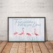 Beautiful Flamingo Poster - To Bird Your Balance Canvas Home Décor Gifts For Birthday Thanksgiving Christmas