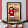 Red Boxing Girl Poster - Be Strong When You Are Weak Canvas Home Décor Birthday Christmas Thanksgiving Gifts For Women Girls Friend