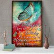 Magical Heaven And Butterfly Poster - I Love You To Be Butterfly Canvas Home Décor Gifts For Men Women