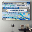 Beach Sunrise Poster - Life Is Short So Live It Canvas Home Décor Gifts For Men Women