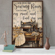The Best Vintage Sewing Machine Poster - Find My Soul Canvas Home Décor Gifts For Mother's Day