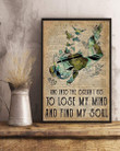 Ocean Dictionary  And Diver Poster - And Into The Ocean I Find My Soul Canvas Home Décor Gifts For Men Women