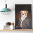 Bulldog In Vest Poster - English Bulldog Canvas Home Décor Gifts For Father's Day
