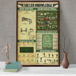 Soccer Knowledge Poster Canvas Home Décor Gifts For Men Women