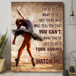 Women Ballet Poster - Turn Around And Say Watch Me Canvas Home Décor Birthday Gifts For Women