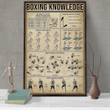 Boxing Knowledge Poster Canvas Home Décor Gifts For Men Women
