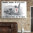 American Football Sport Poster Personalized - Work Hard In Silence Canvas Home Décor Birthday Christmas Gifts For Men Women