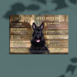 Scottish Terrier's House Rules Poster Canvas Home Décor Gifts For Family Member Friend