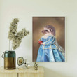 Hedgehog In Royal Clothing Poster - Cute Puppy Canvas Home Décor Birthday Christmas Gifts For Women Friends Girls