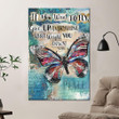 Peace Butterfly Poster - Give Up Everything That Weighs You Down Canvas Home Décor Gifts For Men Women