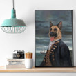 Gentlemen Shepherd In German Royal Clothing Poster - Dog Canvas Home Décor Birthday Christmas Gifts For Men Friends Boy