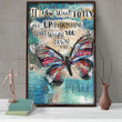 Peace Butterfly Poster - Give Up Everything That Weighs You Down Canvas Home Décor Gifts For Men Women