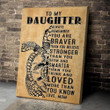 Turtle Mom And Baby Poster - You Are Braver Than You Believe Canvas Home Décor Mother's Gifts For Daughter