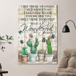 Succulents And Butterflies Poster - I See Trees Of Green Canvas Home Décor Birthday Christmas Gifts For Women Girl