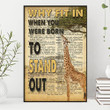 Giraffe Eating Leaves Poster - To Stand Out Canvas Home Décor Gifts For Men Women