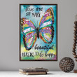 Retro Butterfly Poster - So Many Beautiful Reasons To Be Happy Canvas Home Décor Gifts For Women Girls Friends