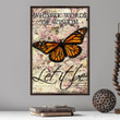 Butterfly And Flower Vintage Poster - Whisper Words Of Wisdom Canvas Home Décor Birthday Christmas Gifts For Women Girl