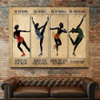 Ballet Dancer Girl Poster - Be Awesome Everyday Canvas Home Décor Birthday Christmas Gifts For Women Girl Daughter Friend