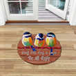 Bird Every Little Things Is Gonna Be All Right 3D Rug Doormat Decor Home - Peace Bird Be Kind Shaped Doormat Carpet - SDM-A0069