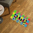Your FIght Is Our Fight Autism Puzzel Shaped Doormat Carpet - Autism Awareness Footprint Welcome 3D Rug Doormat Decor Home - SDM-A0074