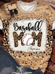 Baseball Mom Leopard Twinkle 3D T-Shirt Hoodies Gifts For Women Customize- GTSZ008