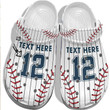 Baseball Uniform Player Clog Shoess Shoes Clogs For Batter - Funny Baseball Personalized Shoes Birthday Gifts Son Daughter
