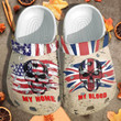 My Blood UK My Home USA Flag Custom Clog Shoess Shoes Clogs Clog Shoess Shoes Clogs Gift For Men Women