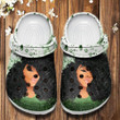 Black Curls Art Clog Shoess Shoes Clogs - Afro Curly Girl Custom Shoe Birthday Gift For Women Girl