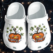 Pumpkin Smoking Funny Weed Tattoo Halloween Clog Shoess Shoes Clogs Gift - CR-PKSmoking