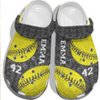 Green Baseball Ball Clog Shoes Shoes For Batter - Funny Baseball Clog Shoes Shoes Custom Shoes For Men Women