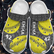 Green Baseball Ball Clog Shoes Shoes For Batter - Funny Baseball Clog Shoes Shoes Custom Shoes For Men Women