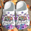 Namaste Lotus Yoga Shoes Clogs - Love Light and Peace Clog Shoess Birthday Gift For Women - CR-Namaste