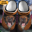 Boxer Brown in Zipper Personalized Shoes Clog Shoess Clogs Gifts For Birthday Christmas - BBoxer
