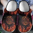 Heat Flame Shoes - Fire Department Clog Shoess Clogs Birthday Gifts For Father - FFighter54