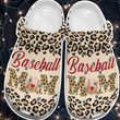 Animal Skin Baseball With Heart Outdoor Shoe - Baseball Mom Custom Clog Shoess Shoes Clogs For Mother Day
