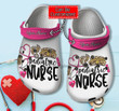Pediatric Nurse Leopard Crocs Shoes Gift Grandma Mother Day- Nurse Cute Pink Shoes Croc Clogs Customize- CR-NE0190 - Gigo Smart