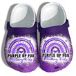 Rainbow Purple Up For Military Kids Crocs Shoes For Son Daughter - Purple Rainbow Military Kid Shoes Croc Clogs - CR-NE0120 - Gigo Smart