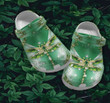 Dragonfly Golden Jade Green Twinkle Croc Shoes Gift Grandaughter- Dragonfly Shoes Croc Clogs Gift Mother Day- CR-NE0399 - Gigo Smart