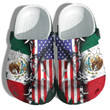 Mexico America Flag Clog Shoes Shoes Clogs Gifts For Women Men Mexican US - CR-MXUSF
