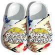 Softball Mama Twinkle Croc Shoes Leopard America Flag Style - Softball 4th Of July Crocs Shoes Gift Birthday Mom- CR-NE0506 - Gigo Smart