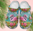 Flamingo 3D Flower Croc Shoes For Grandaughter- Flamingo Tropical Shoes Croc Clogs Gift Birthday Girl- CR-NE0284 - Gigo Smart
