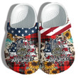 USA America Flag Sunflower Clog Shoes Shoes Gift Women - Leopard This Is God's Country 4th Of July Christian Clog Shoes Shoes Birthday Gift - GOS2144