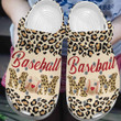 Animal Skin Baseball With Heart Outdoor Shoe - Baseball Mom Custom Crocs Shoes Clogs For Mother Day - Gigo Smart