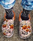 Funny 3D Pumpkin Halloween Sticker Clog Shoes Shoes Clogs For Daugher - Fall Party Costume Clog Shoes Shoes Thanksgiving Gifts Grandma - Gigo Smart