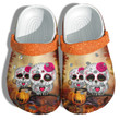 Sugar Skull Owl Bird Halloween Clog Shoes Shoes Autumn Gift Birthday Mother - Rose Flower Pumpkin Clog Shoes Shoes Gift Christmas Grandma - GOS2173