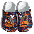 Raven Sitting On Pumpkin Clog Shoes Shoes - Halloween Clog Shoesbland Clog Birthday Gifts For Man Boy