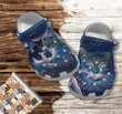 Cat Art Blue Croc Shoes Gift Grandpa- Best Cat Dad Lover Shoes Croc Clogs Gift Father Day- CR-NE0375 - Gigo Smart