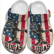 Baseball 4th of July USA Flag Shoes For Batter - America Flag Personalized Crocs Clogs - Baseball-B106 - Gigo Smart